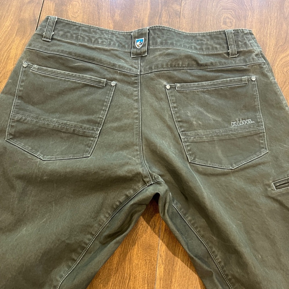Kuhl Rydr Outdoor Pants Vintage Patina Dye Green Brown Men's Hiking Work 36 x 30 - Picture 6 of 15